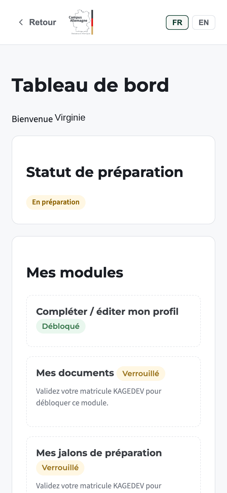 Application, communication with the training company, and tracking of your training contract (with or without Vorabstimmung) — all managed online, from your candidate account.