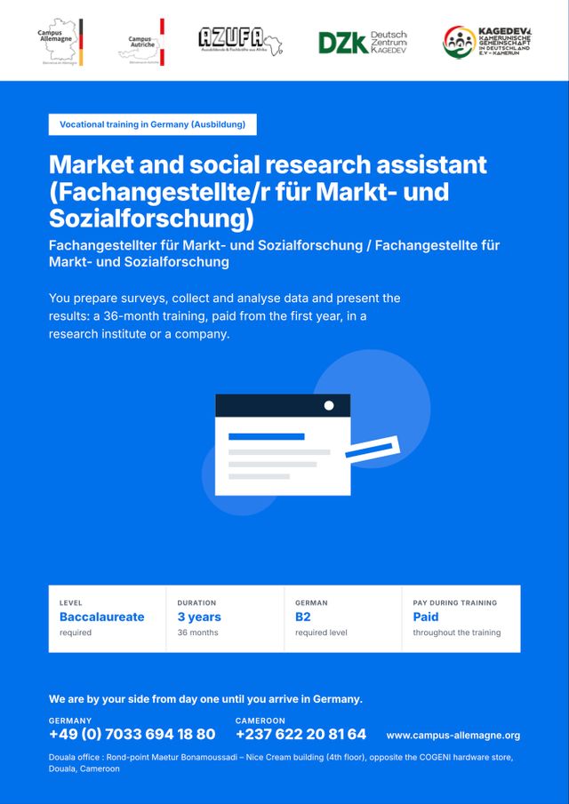 Market and social research assistant (Fachangestellte/r für Markt- und Sozialforschung)