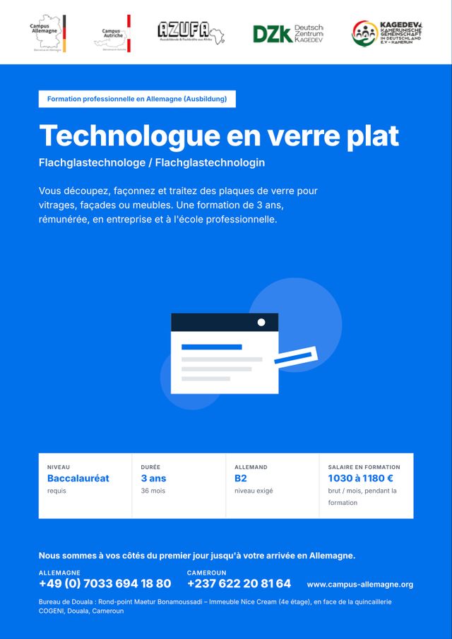 Technologue en verre plat