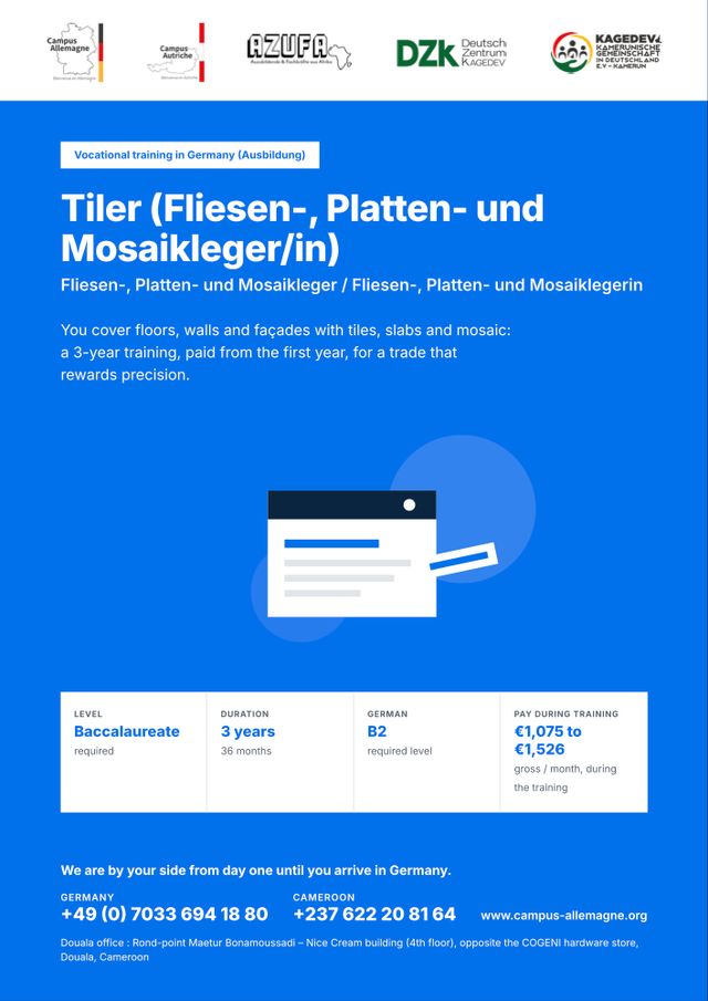 Tiler (Fliesen-, Platten- und Mosaikleger/in)