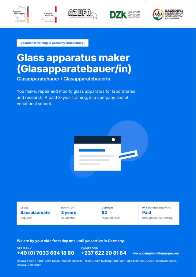 Glass apparatus maker (Glasapparatebauer/in)