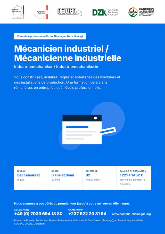 Mécanicien industriel / Mécanicienne industrielle