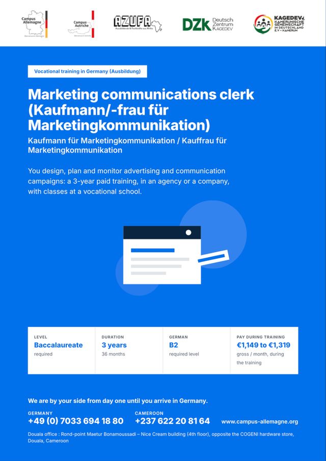Marketing communications clerk (Kaufmann/-frau für Marketingkommunikation)