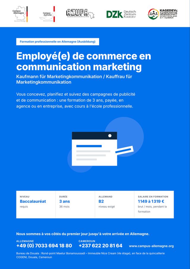 Employé(e) de commerce en communication marketing