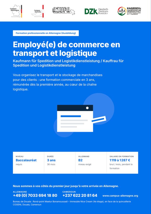 Employé(e) de commerce en transport et logistique