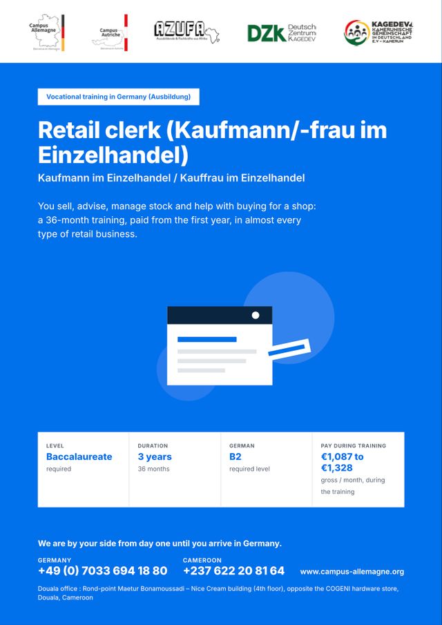 Retail clerk (Kaufmann/-frau im Einzelhandel)