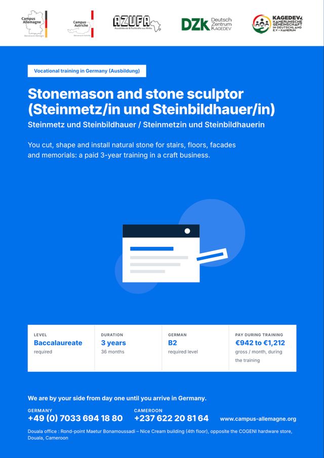 Stonemason and stone sculptor (Steinmetz/in und Steinbildhauer/in)
