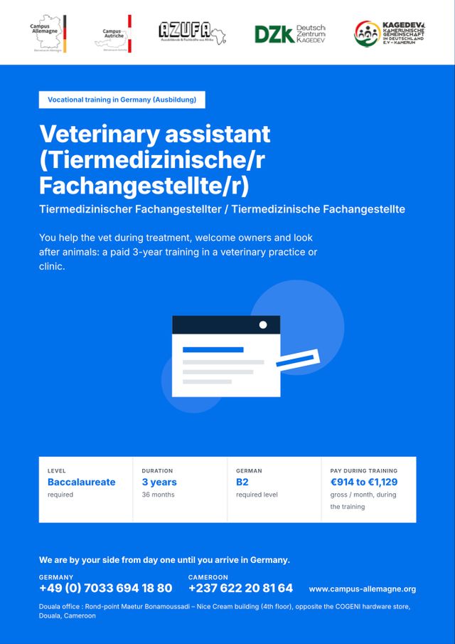 Veterinary assistant (Tiermedizinische/r Fachangestellte/r)